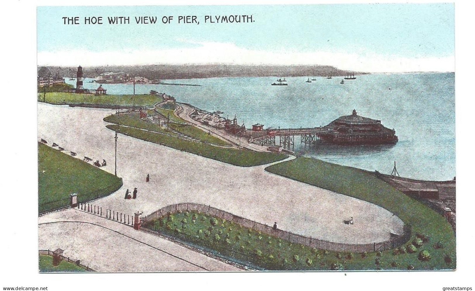 Postcard  Devon Plymouth  The Hoe With The Pier Unused - Plymouth