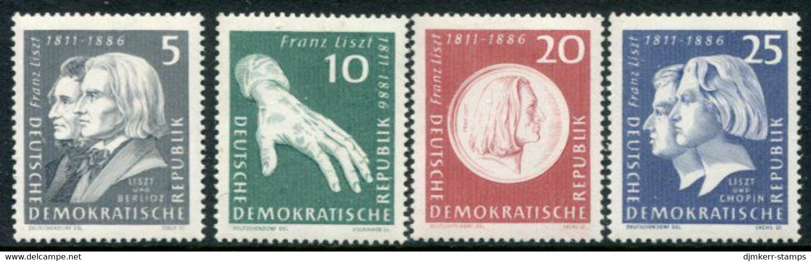 DDR / E. GERMANY 1961 Liszt Birth Anniversary MNH / **  Michel  857-60 - Nuevos