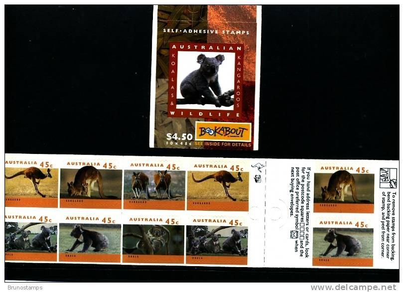 AUSTRALIA - 1994  $ 4.50 KOALAS & KANGAROOS BOOKLET  1 KANGAROO  1 KOALA  REPRINT MINT NH SG SB85 - Carnets