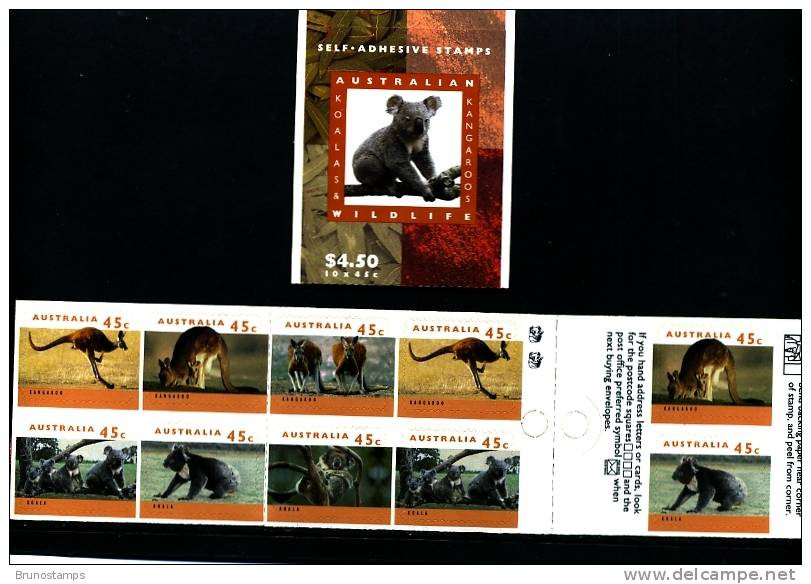 AUSTRALIA - 1994 $ 4.50 KOALAS & KANGAROOS BOOKLET  2 KOALAS  REPRINT MINT NH SG SB85 - Carnets