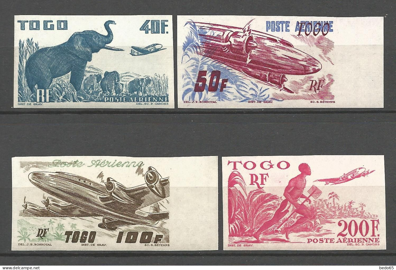 TOGO PA Série Complète N° 17 à 20 Non Dentelé NEUF** LUXE SANS CHARNIERE / Hingeless / MNH - Sonstige & Ohne Zuordnung