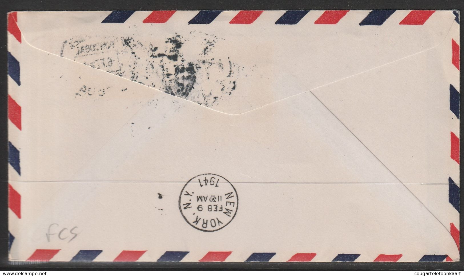 1941, First Flight Cover, Lisbon-New York - Otros & Sin Clasificación