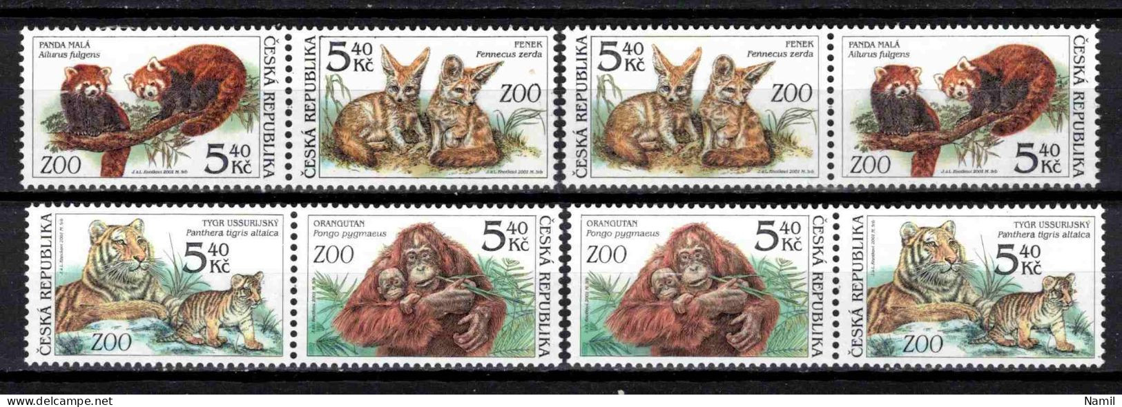 ** Tchéque République 2001 Mi 299-302, (MNH)** Les Paires - Nuevos