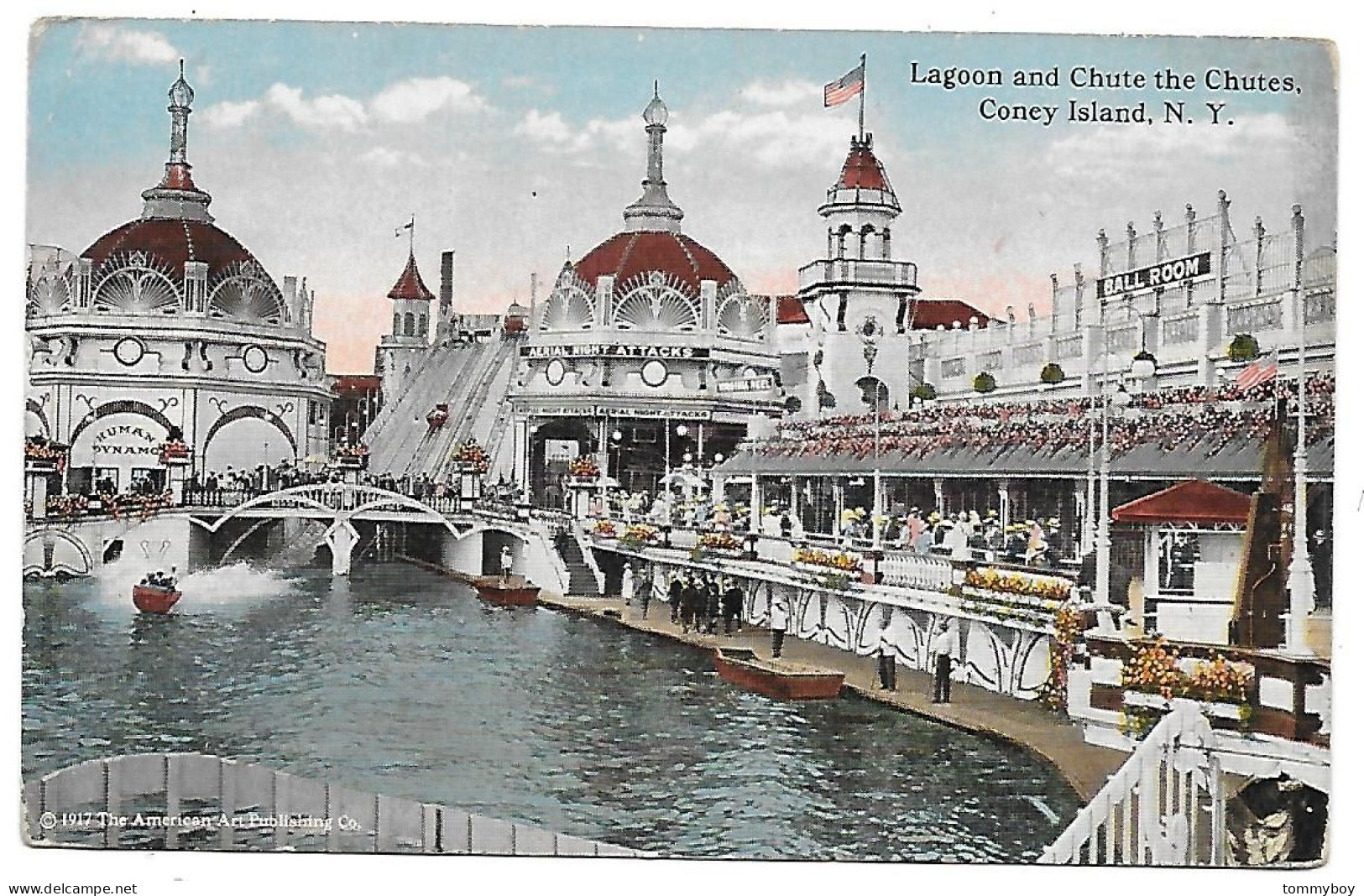 CPA Lagoon And Chute The Chutes, Coney Island, N. Y. - Brooklyn