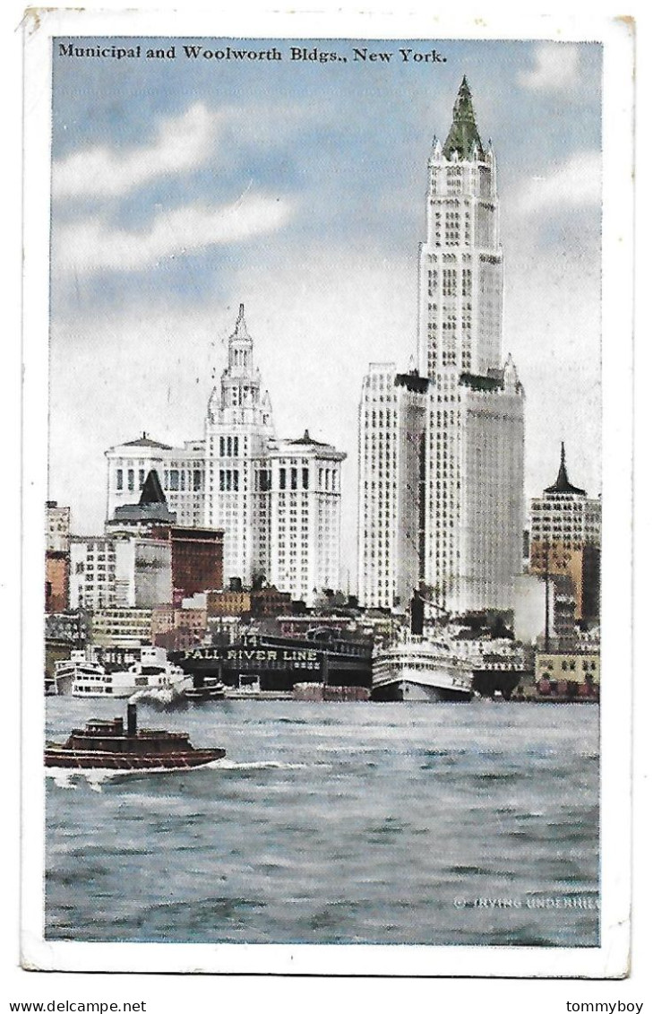 CPA Municipal And Woolworth Bldgs, New York - Panoramische Zichten, Meerdere Zichten