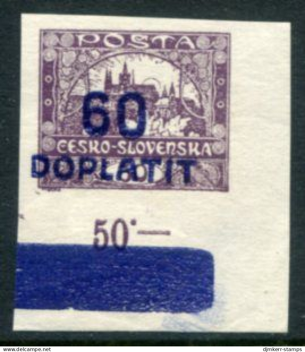 CZECHOSLOVAKIA 1926 Postage Due Overprint 60 On 50 H Violet MNH / *-..  Michel Porto 37 - Portomarken