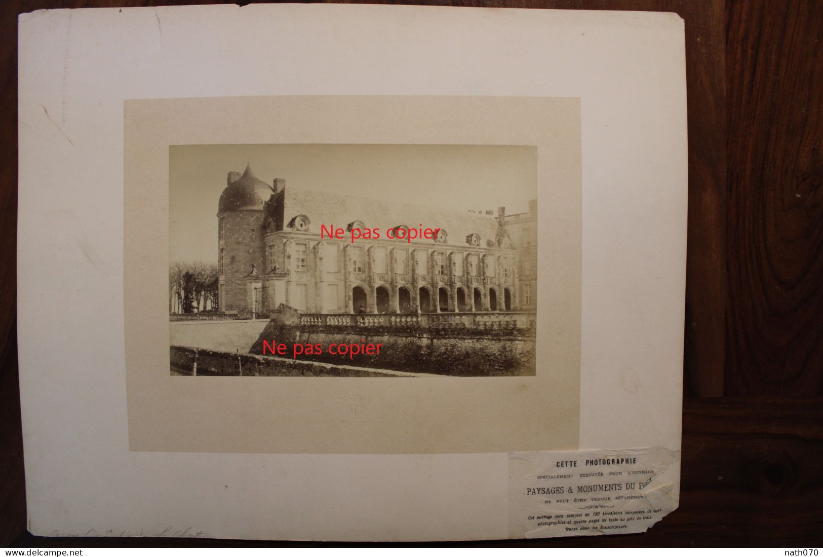 Photo 1880's Château D'Oiron Oyron France Tirage Albuminé Albumen Print Vintage - Antiche (ante 1900)