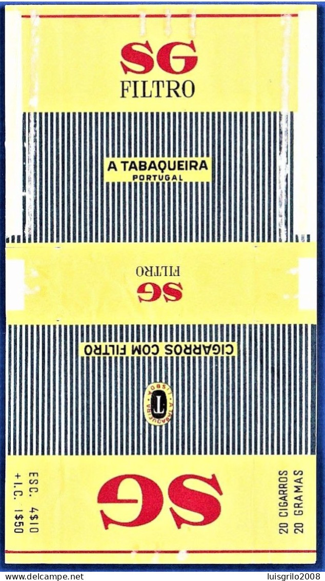 Portugal 1960/ 70, Pack Of Cigarettes - SG Filtro -|- A Tabaqueira, Lisboa - Cajas Para Tabaco (vacios)