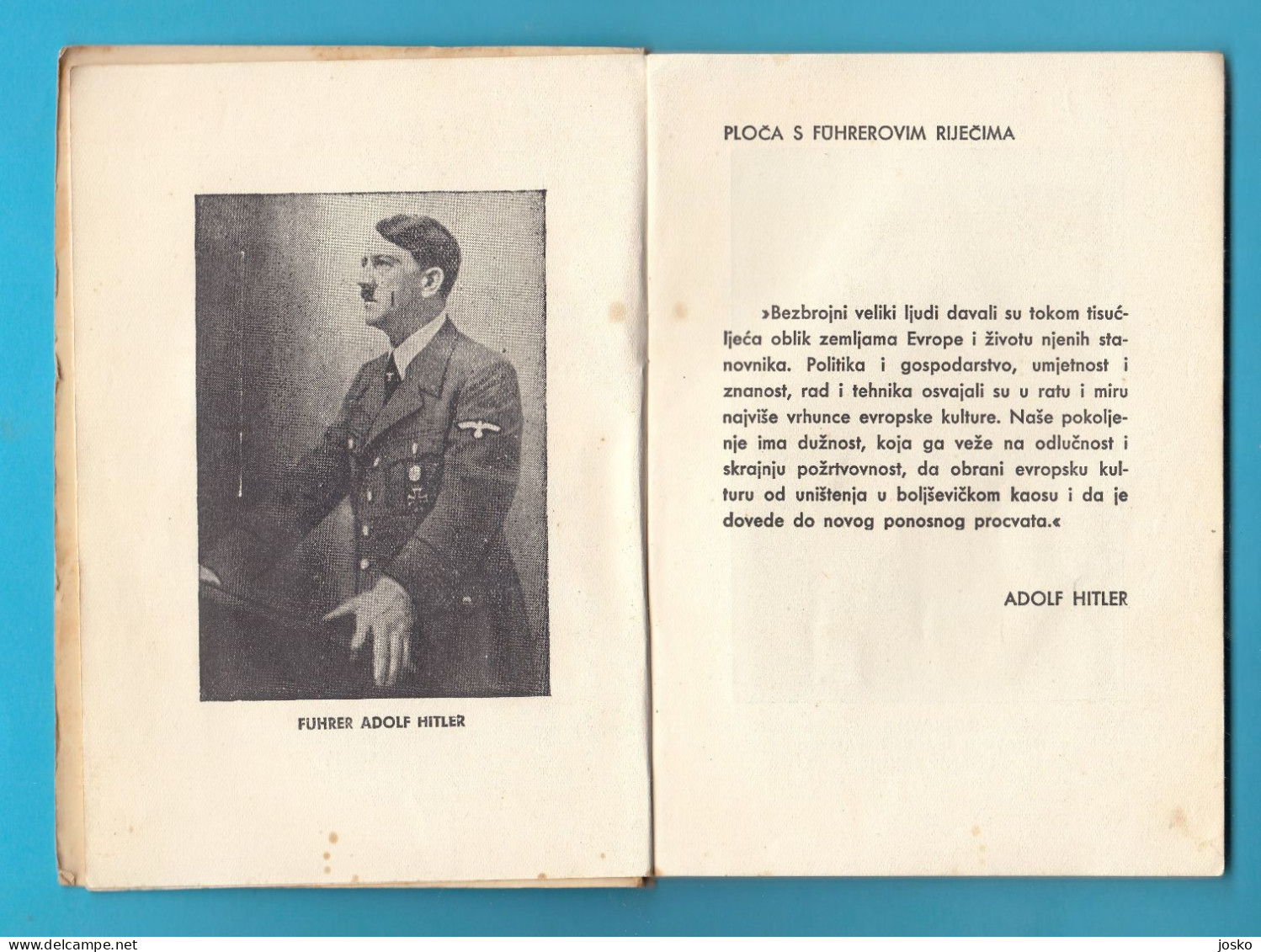 BORBA UDRUŽENE EUROPE NA ISTOKU Croatia (NDH) Book - Edition On The Occasion Of The 1941 Exhibition * Croatie Kroatien - Altri & Non Classificati