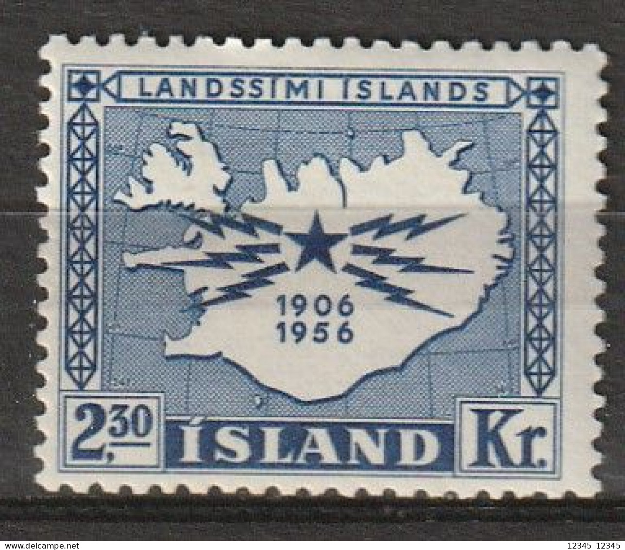 IJsland 1956, Postfris MNH, 50 Years Telephone And Telegraph In Iceland. - Neufs