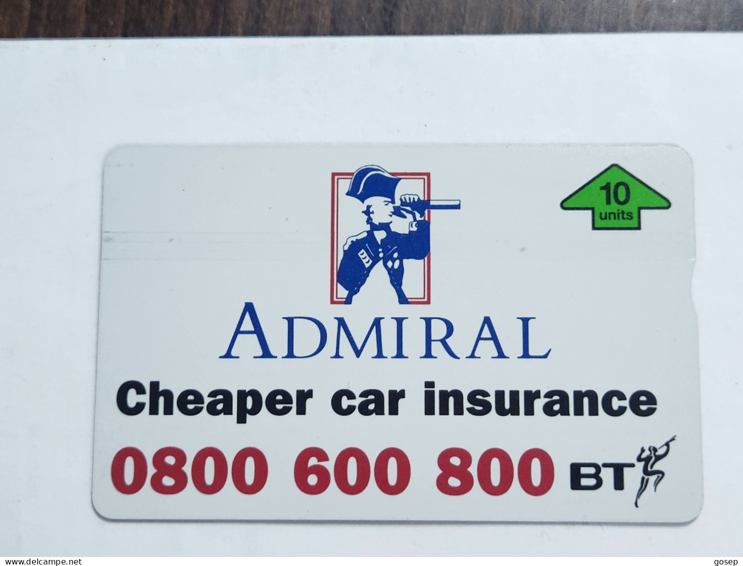 United Kingdom-(BTP372)-ADMIRAL INSURANCE-(384)(10units)(510L27496)(tirage-2.000)(price From Cataloge-20.00£-mint) - BT Emissions Privées