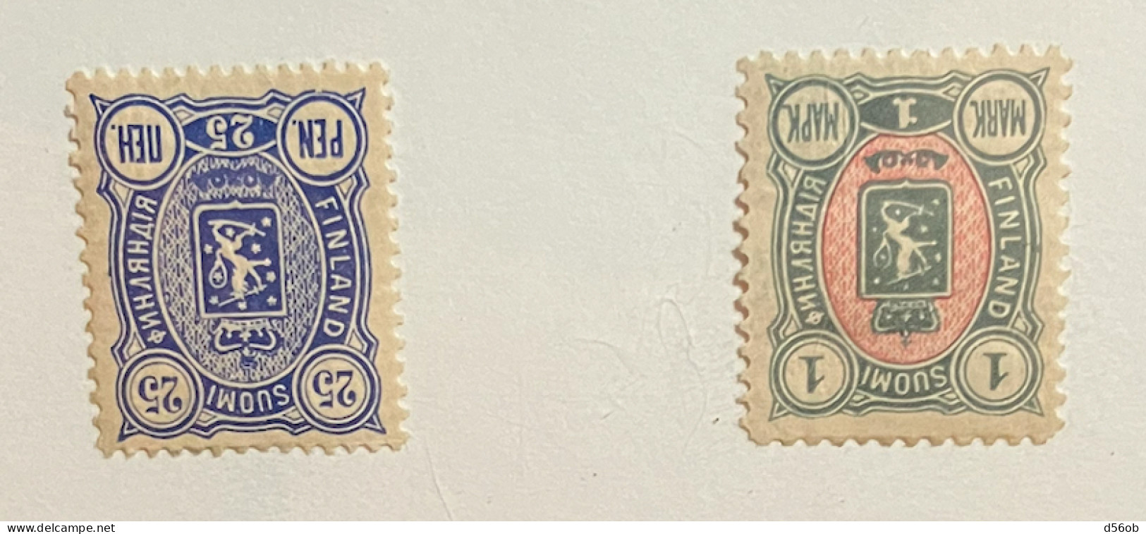 Finland 1891,2. 43 Has Hinge Remaining 42 Has Extremely Lite Hinge Mark, See Pictures HVF 42,43 - Unused Stamps