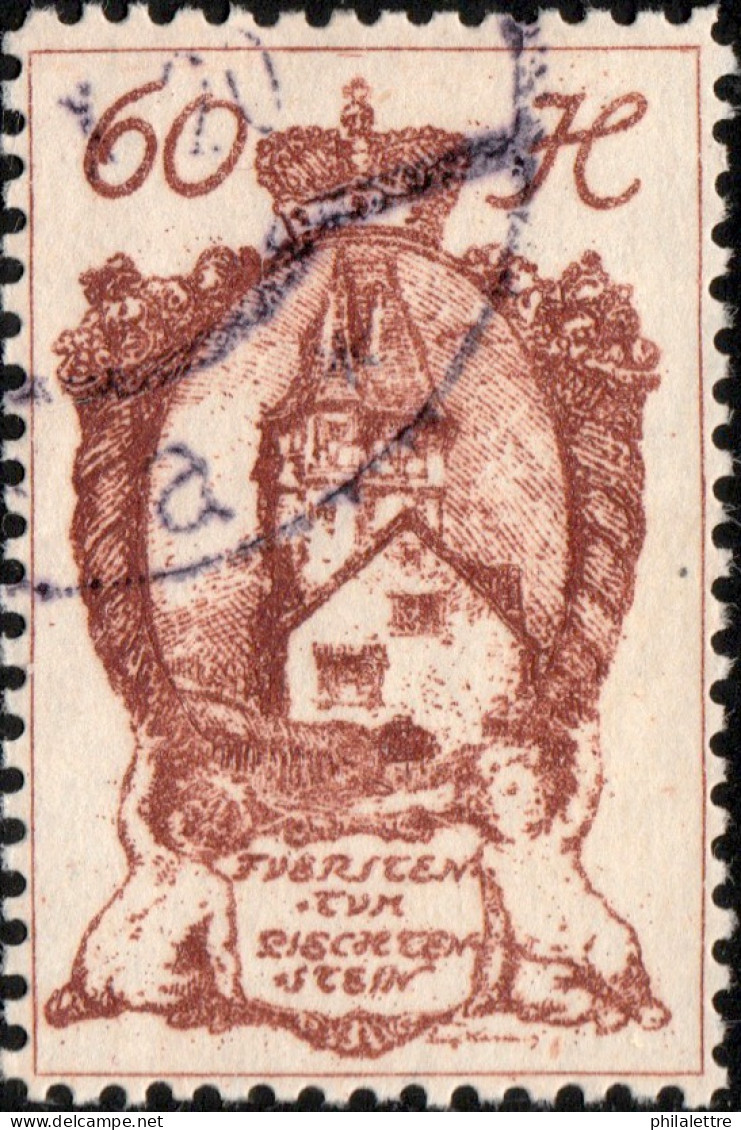 LIECHTENSTEIN - 1920 - Mi.33 - 60h Reddish Brown - Used (CTO) - Oblitérés