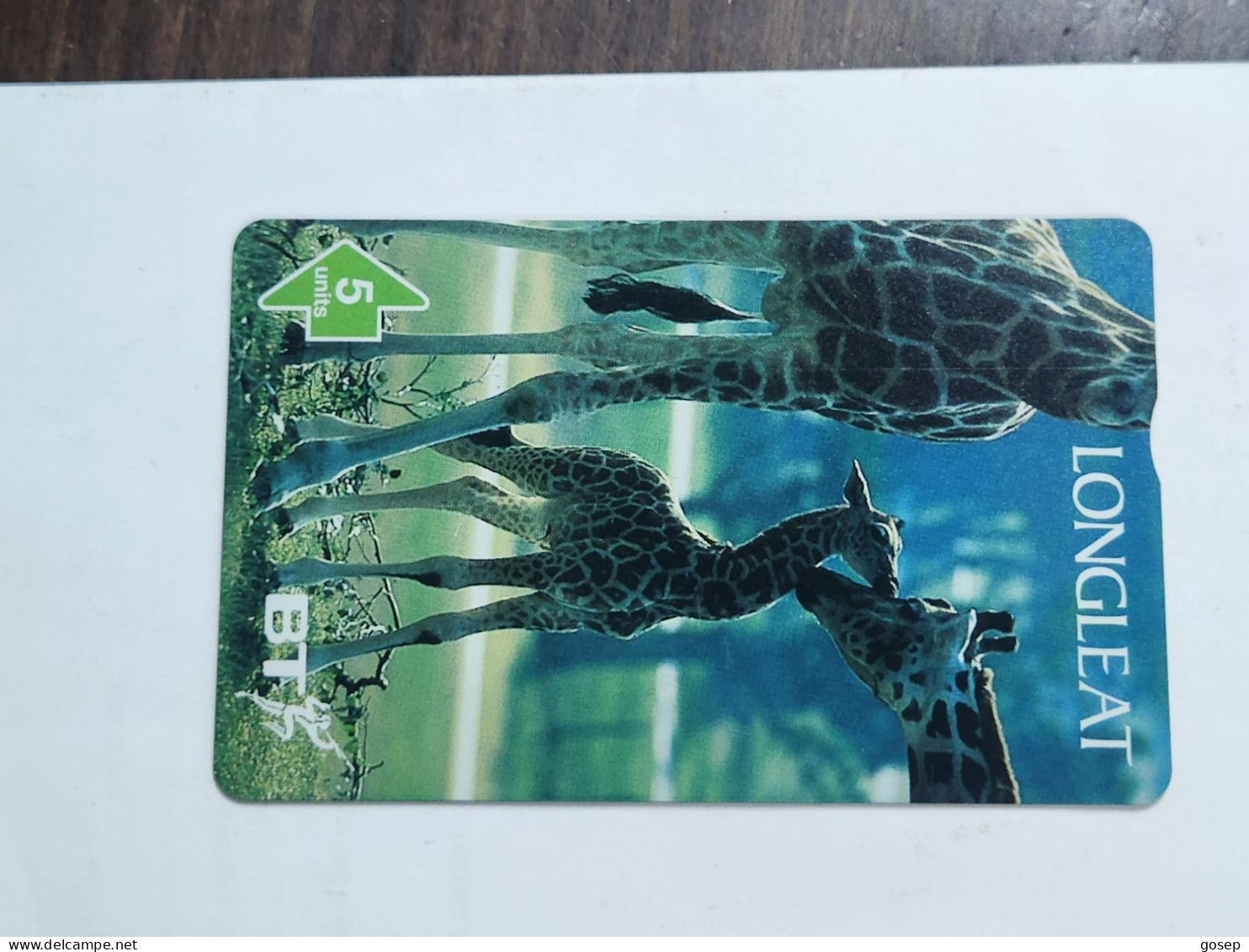 United Kingdom-(BTP405)-LONGLEAT-GIRAFA(414)(5units)(605D59838)(tirage-3.050)(price From Cataloge-7.00£-mint) - BT Edición Privada