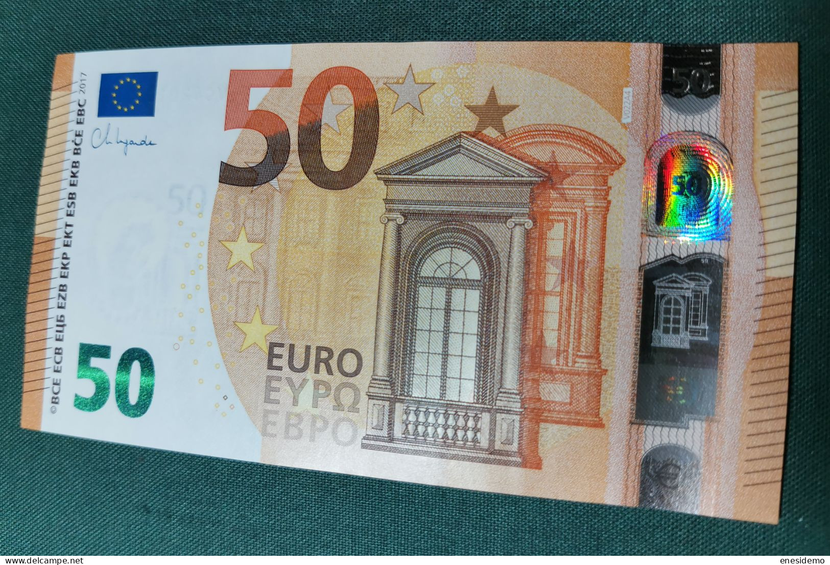 50 EURO SPAIN 2017 LAGARDE V022A4 VC SC FDS UNC. PERFECT - 50 Euro