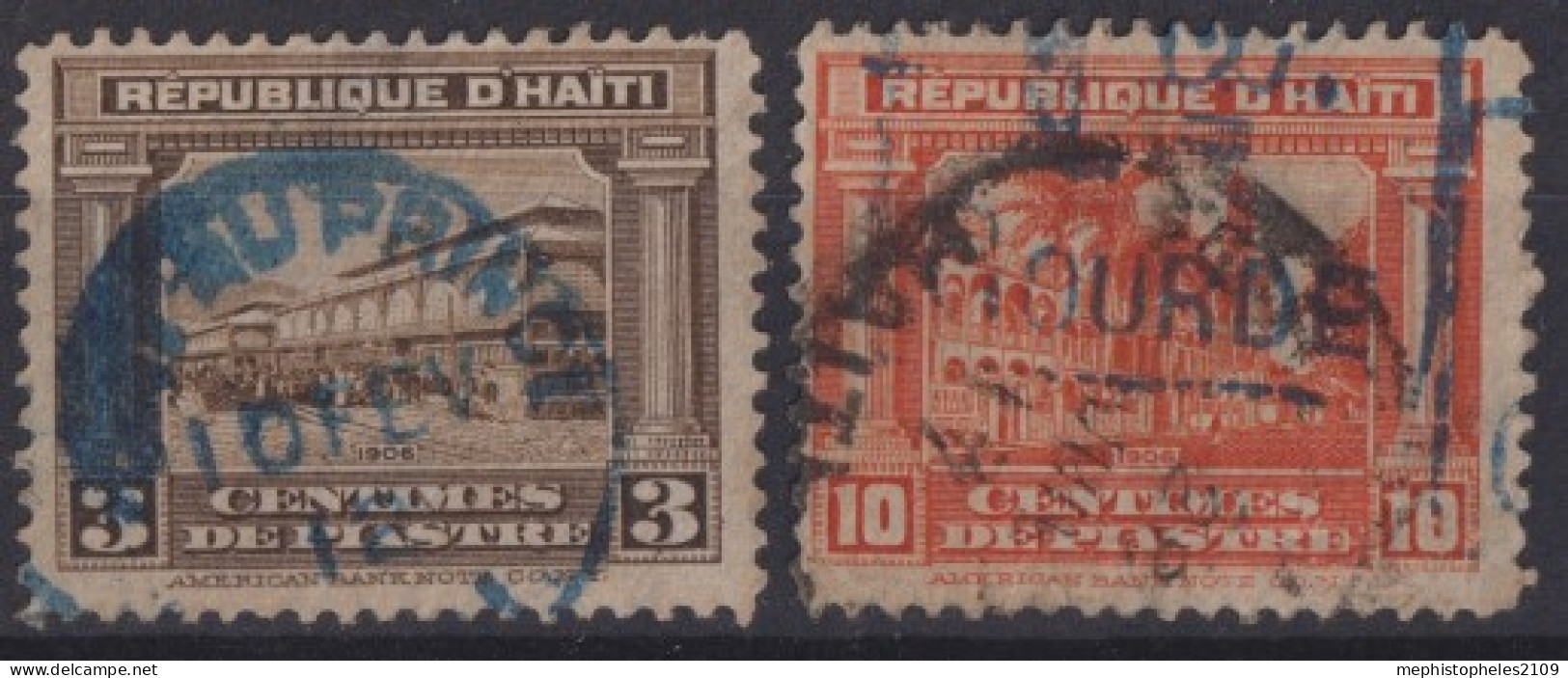 HAITI 1906/13 - Canceled - Sc# 127, 136 - Haiti