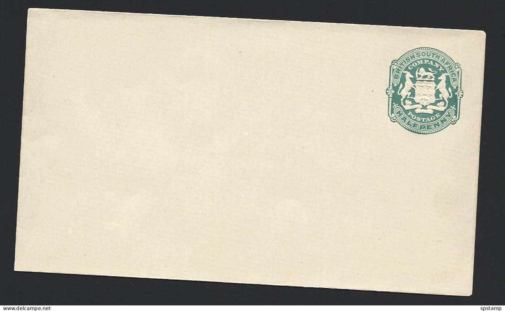 Rhodesia / BSAC 1890 's Pre Stamped Envelope 1/2d Green Embossed Coat Of Arms Franking Fine Unused - Southern Rhodesia (...-1964)