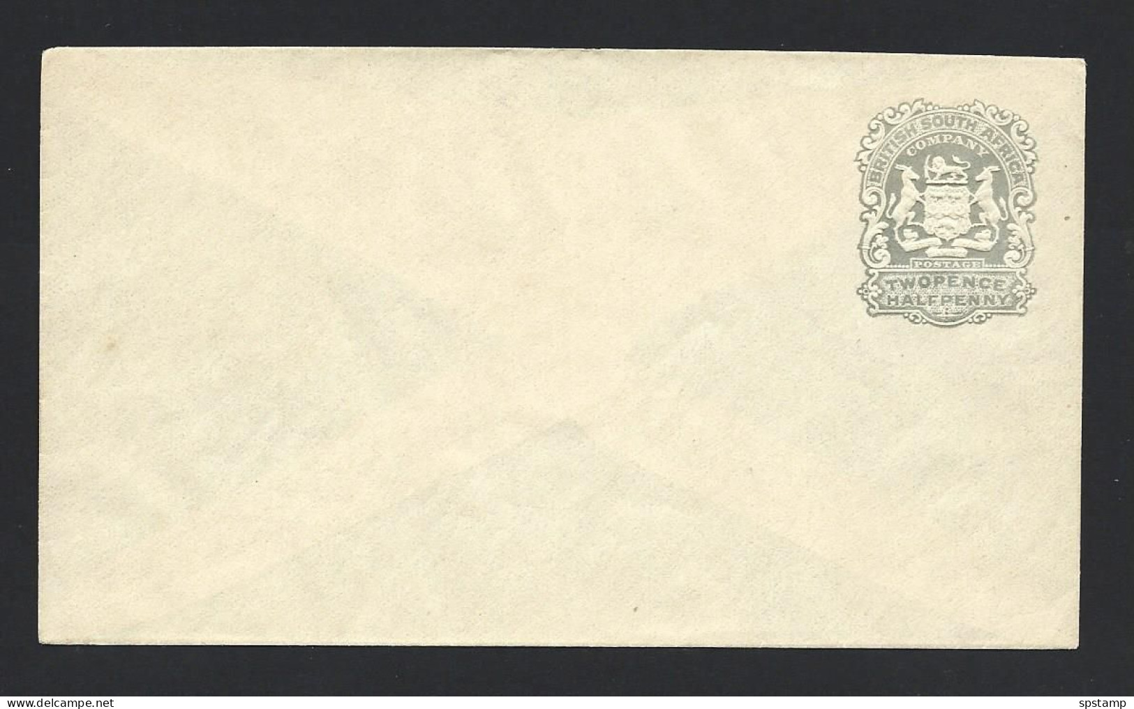 Rhodesia / BSAC 1890 's Pre Stamped Envelope 2&1/2d Grey Embossed Coat Of Arms Franking Sound Clean Unused - Southern Rhodesia (...-1964)