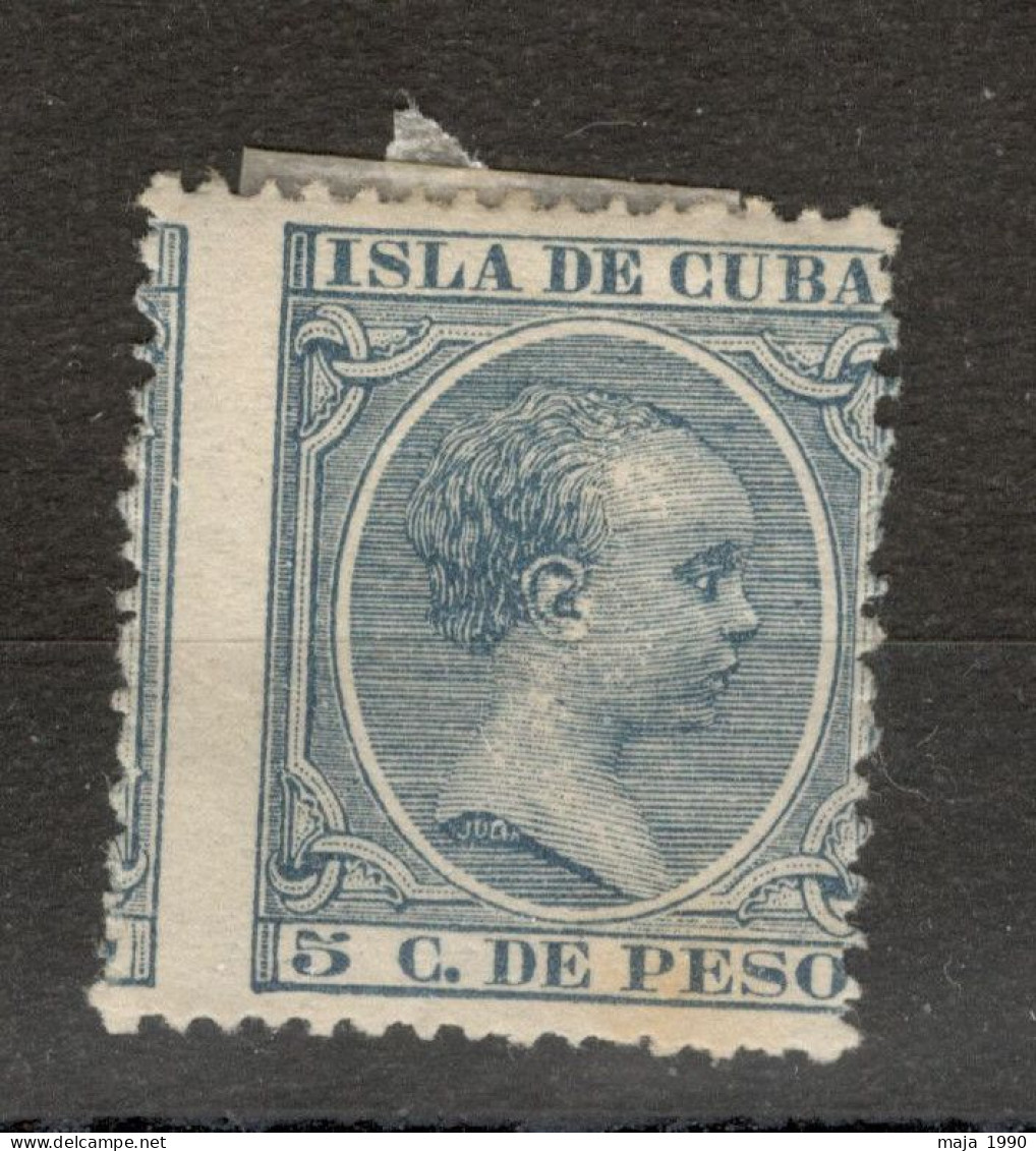 CUBA - MH STAMP, 5C DU PESO - FAMOUS - ERROR - MOVED PERFORATION - Imperforates, Proofs & Errors