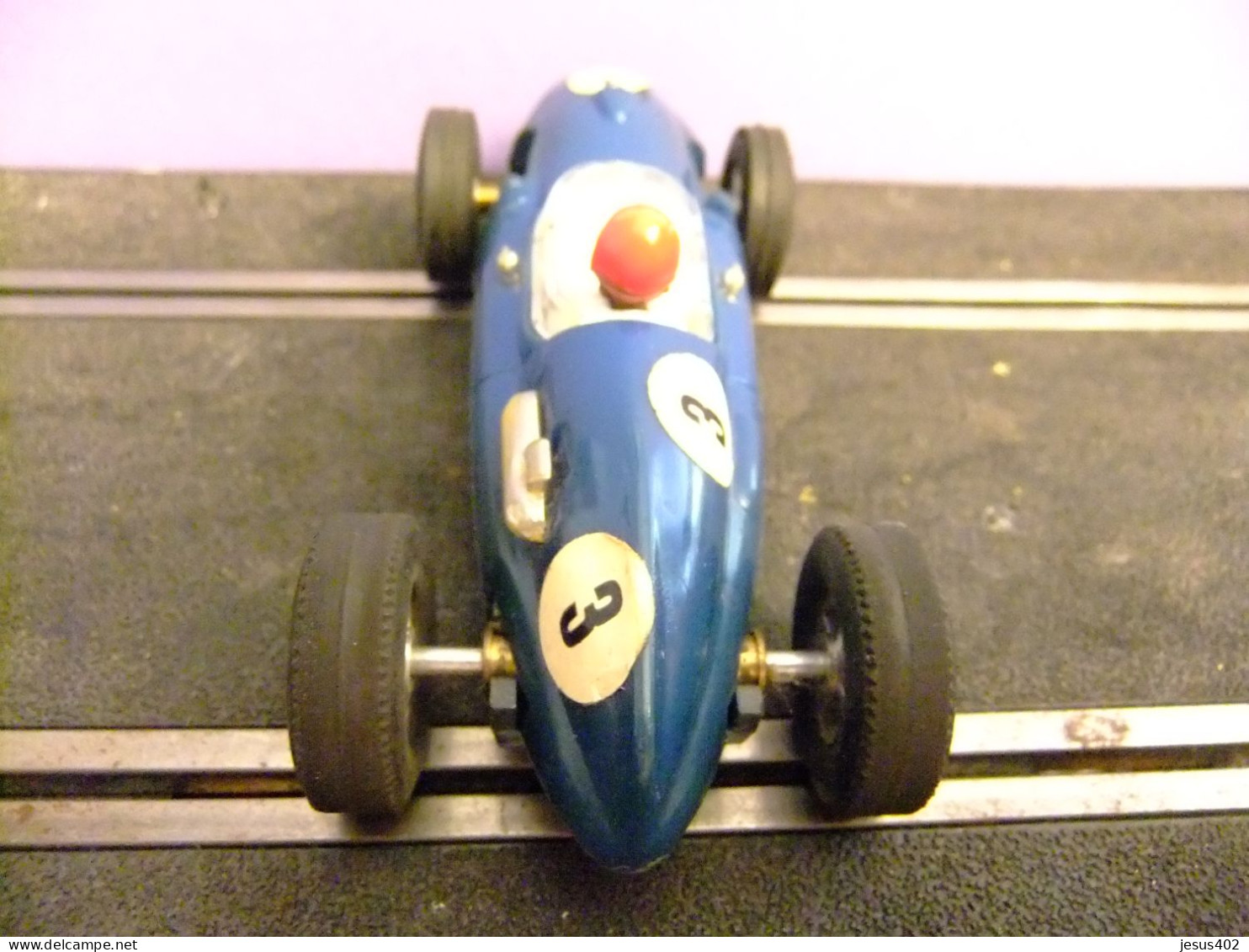 COCHE SCALEXTRIC TRI ANG COOPER AZUL 3 GUIA FIJA - Autocircuits