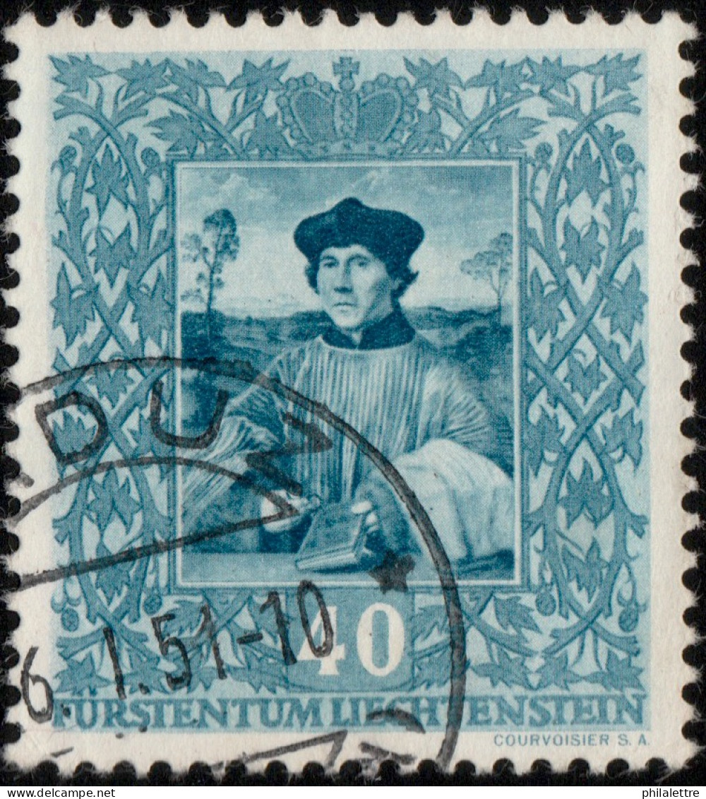 LIECHTENSTEIN - 1949 - Mi.271 40Rp Cobalt Blue - VFU - (ref.892q) - Gebruikt