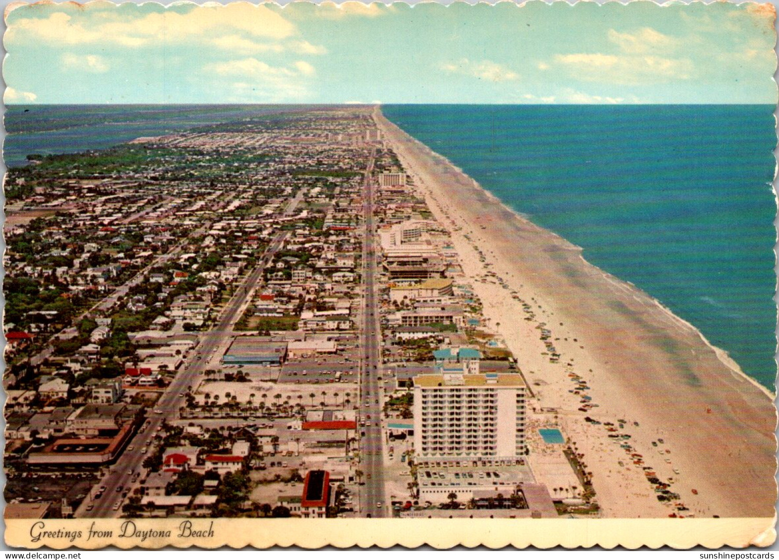 Florida Daytona Beach Aerial View Looking North - Daytona