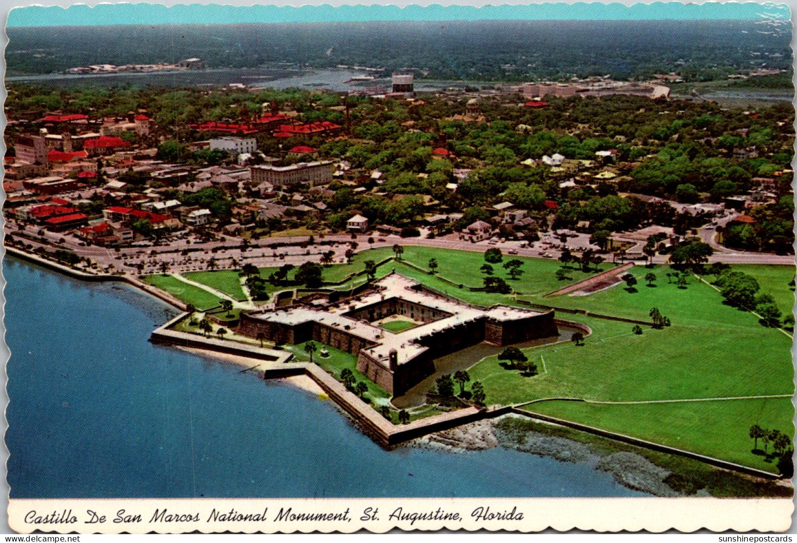 Florida St Augustine Castillo De San Marco National Monument Aerial View - St Augustine