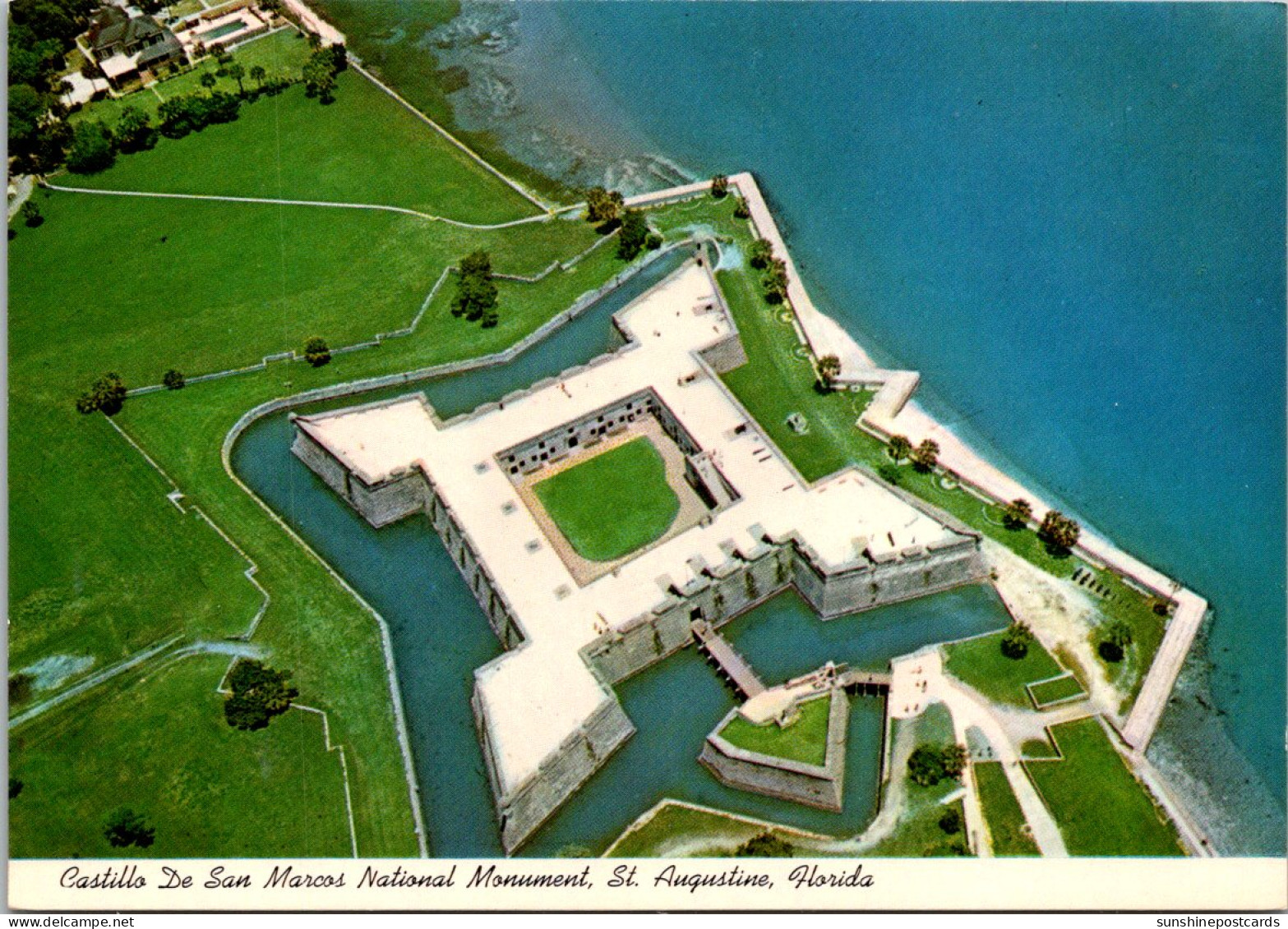 Florida St Augustine Castillo De San Marco National Monument Aerial View - St Augustine