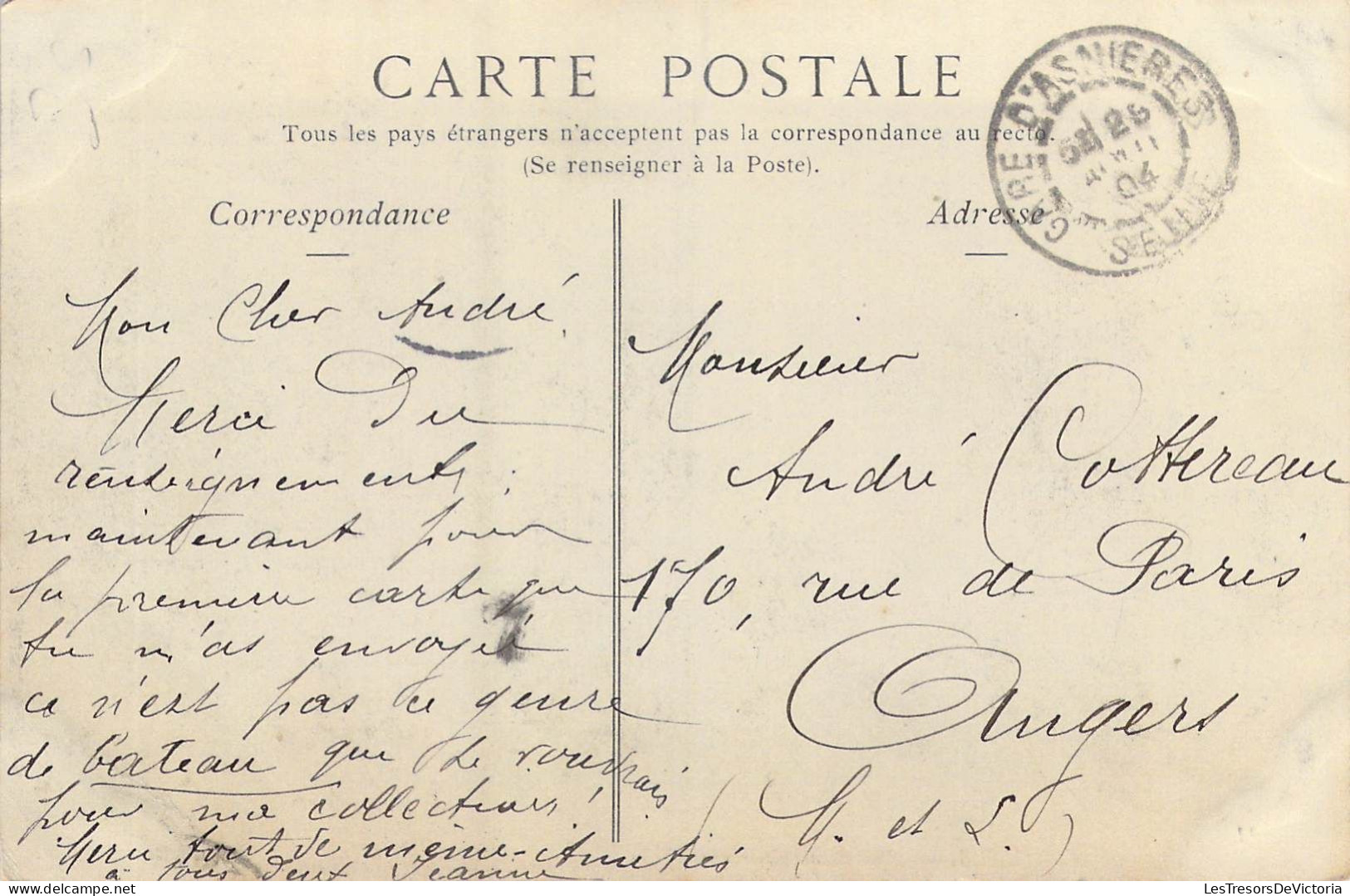 FRANCE - 92 - Asnières - Avenue De Courbevoie - Carte Postale Ancienne - Asnieres Sur Seine