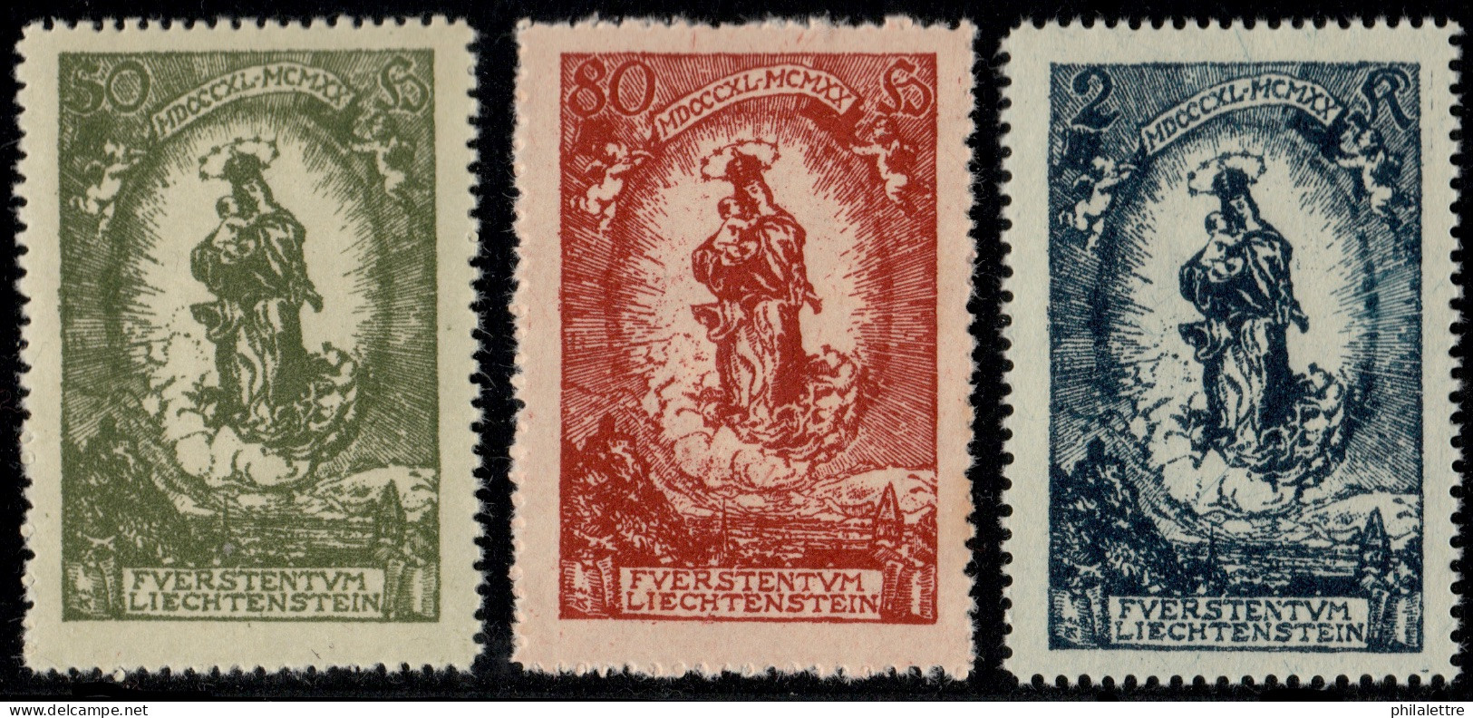 LIECHTENSTEIN - 1920 - Mi.40/42 80. Geburtstag Von Fürst Johann II - Mint Set ** - Unused Stamps