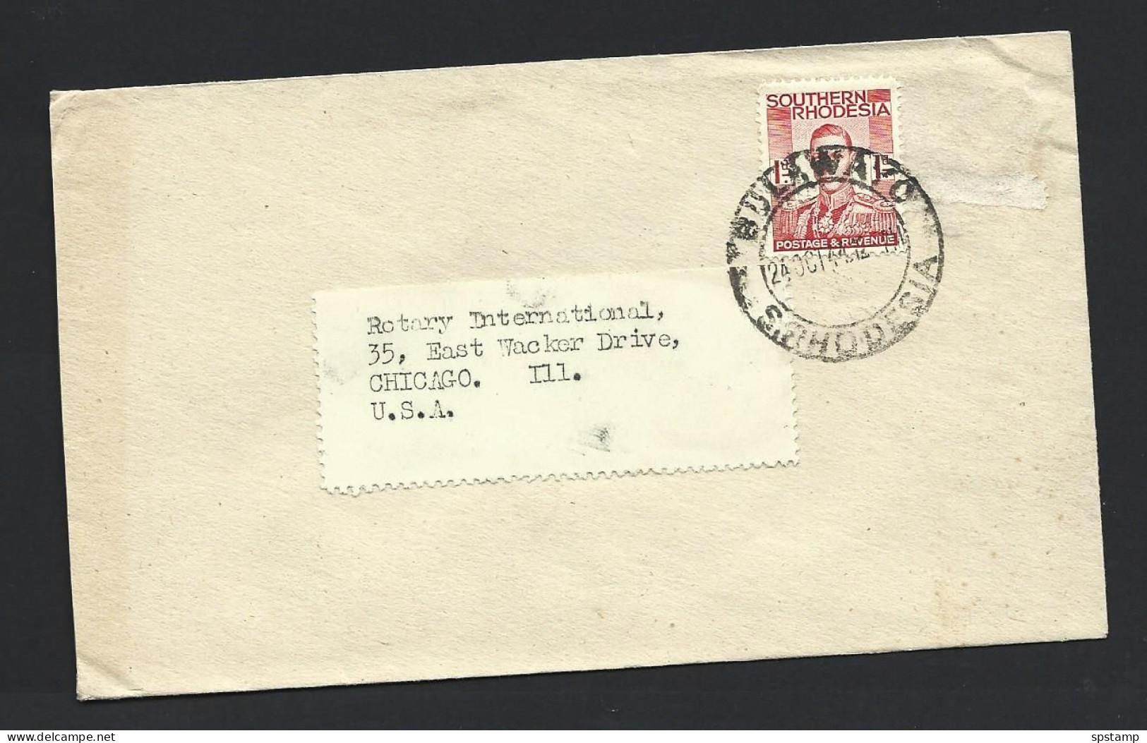 Rhodesia 1944 October 24th Cover Bulawayo To Chicago USA - Southern Rhodesia (...-1964)