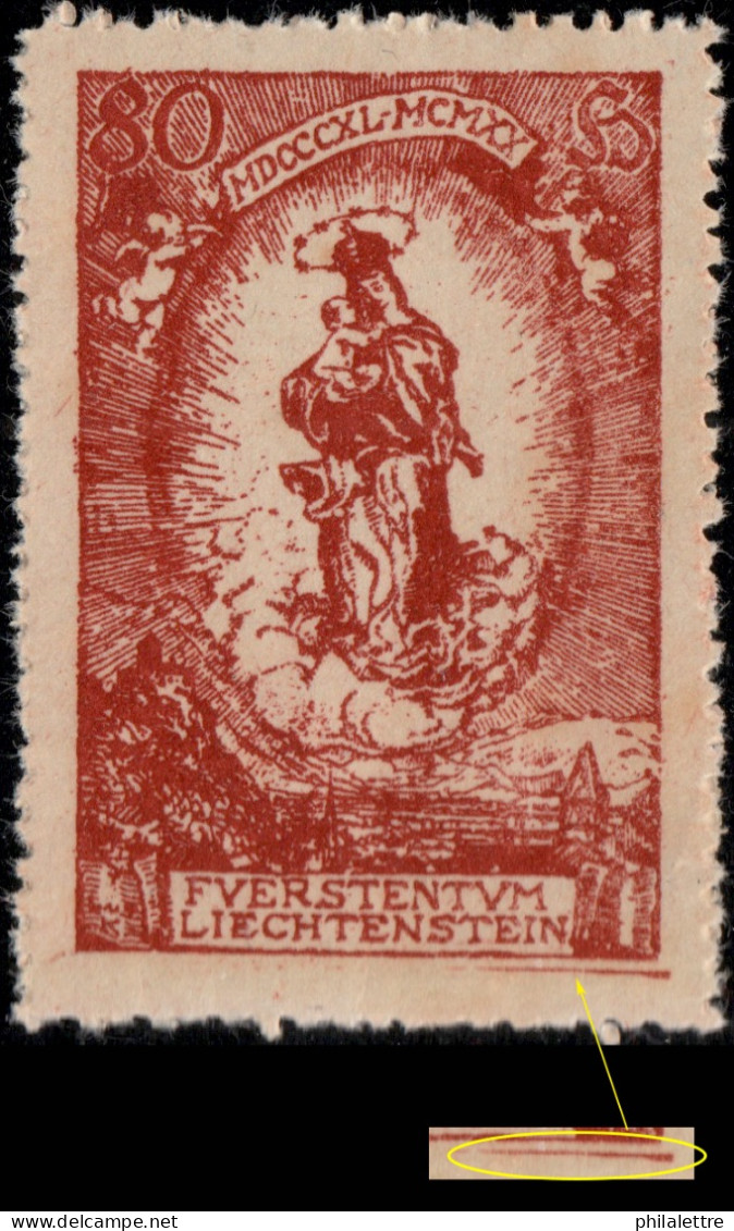 LIECHTENSTEIN - 1920 - Mi.41 With Small Line In Lower Margin - Mint** - Nuovi