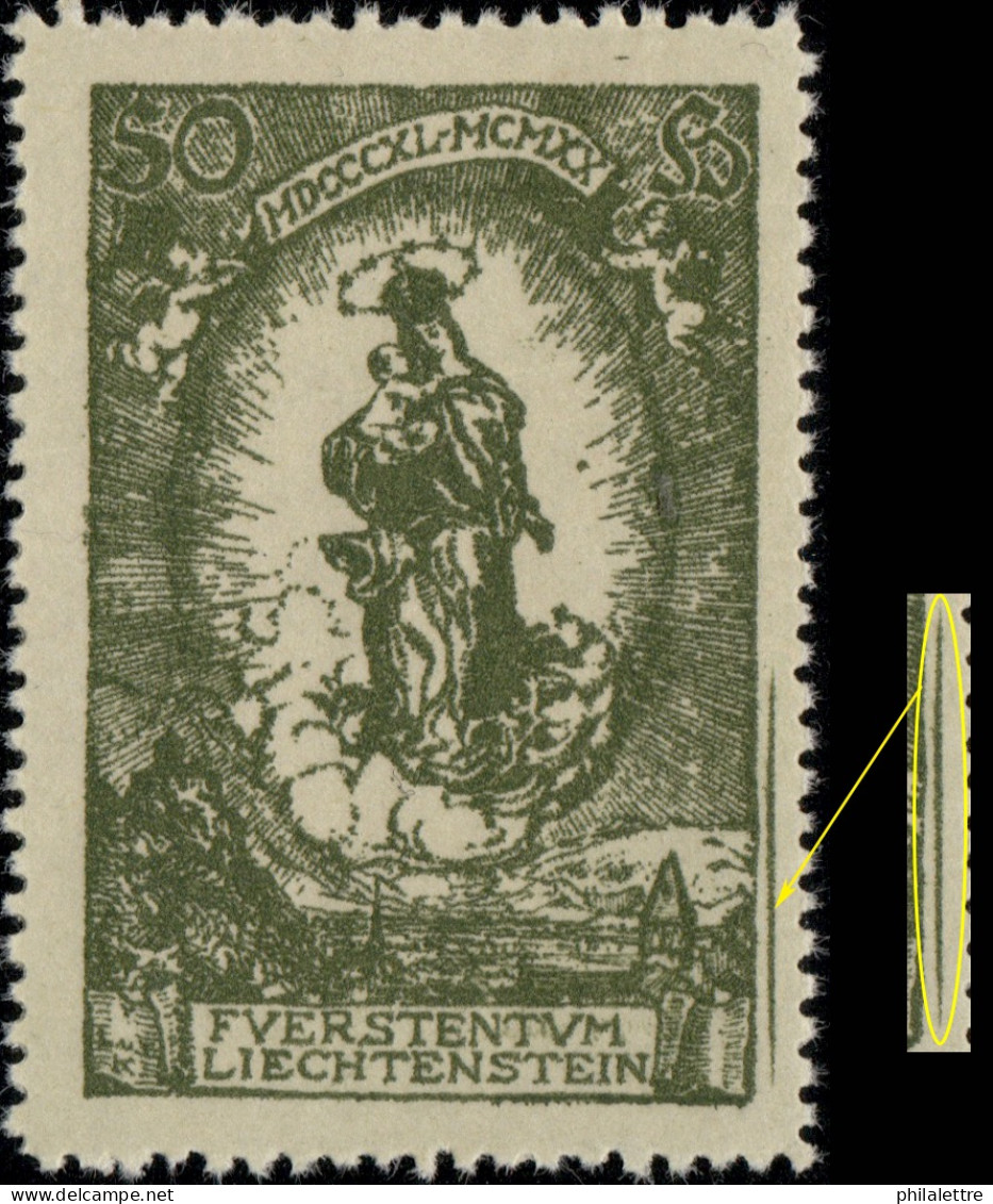 LIECHTENSTEIN - 1920 Mi.40 With Extra Line In Right Margin - Mint** - Neufs