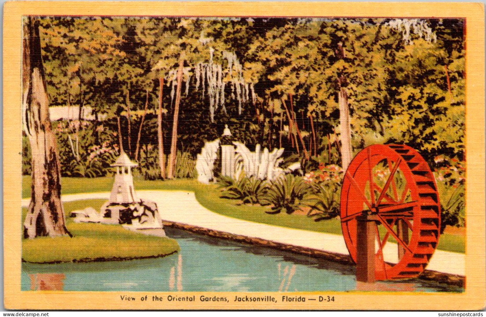 Florida Jacksonville View Of The Oriental Gardens Dexter Press - Jacksonville