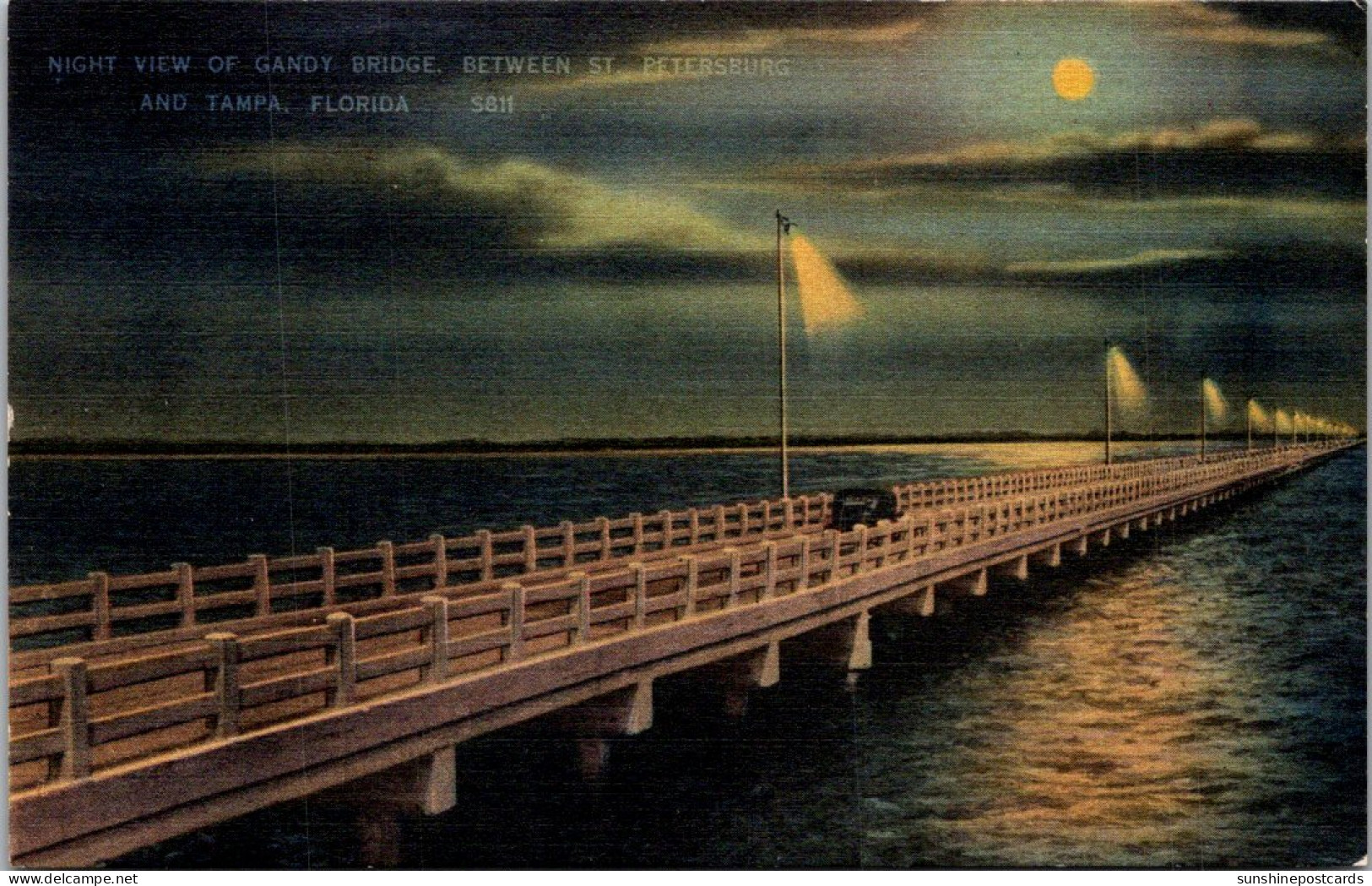 Florida Night View Of Gandy Bridge Between St Petersburg And Tampa - Tampa