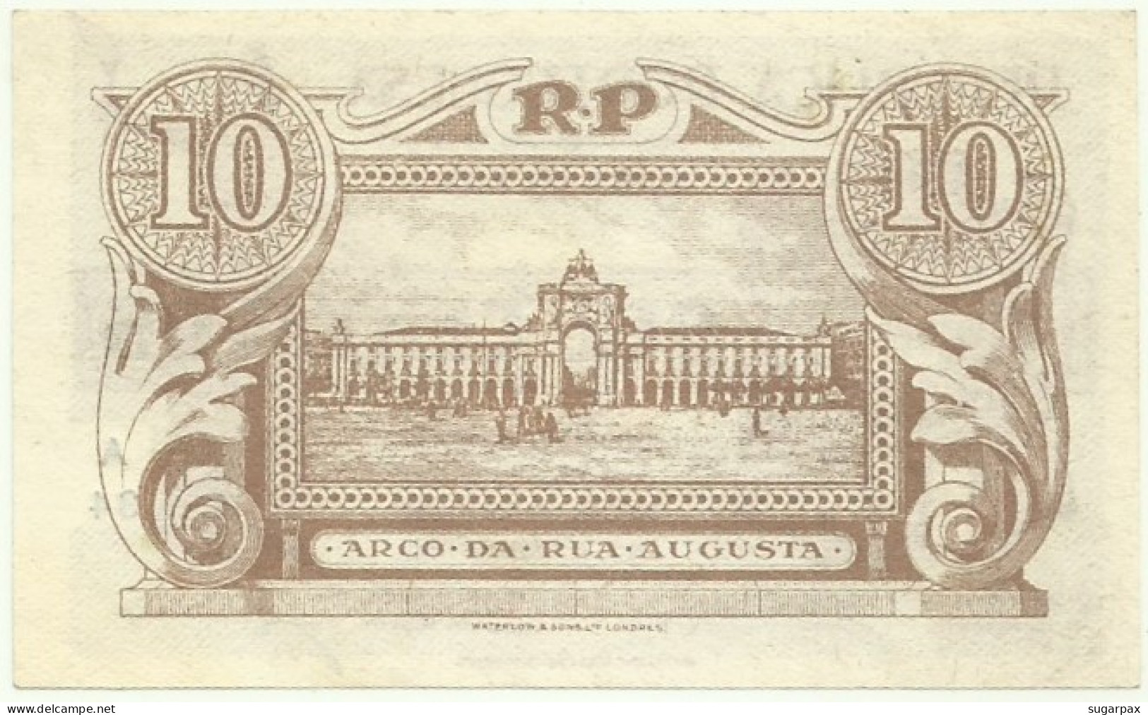 Portugal - CÉDULA 10 Centavos - 11.04.1925 - Pick: 101 - AUnc. - M.A. 10 - Serie A34 - Casa Da Moeda - Portugal