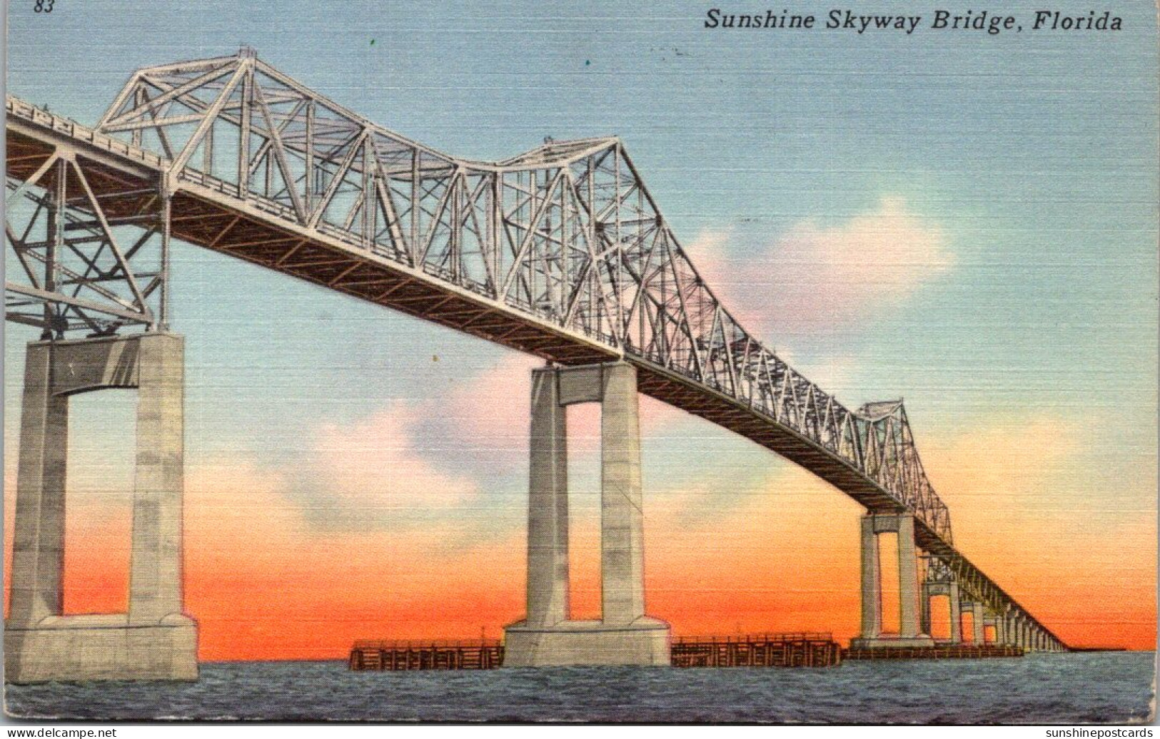 Florida St Petersburg The Sunshine Skyway Bridge 1954 - St Petersburg