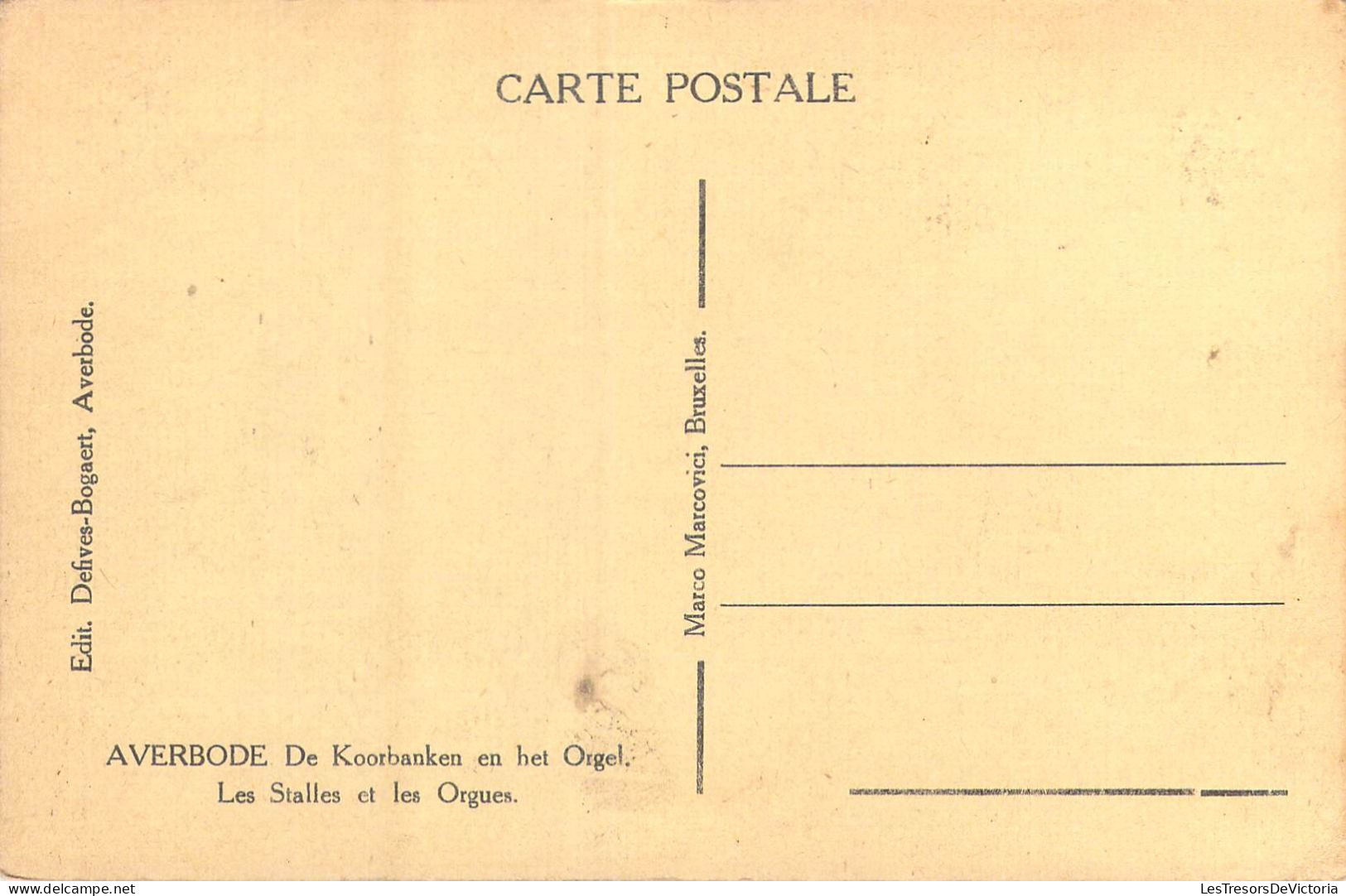 BELGIQUE - Averbode - Les Stalles Et Les Orgues - Carte Postale Ancienne - Sonstige & Ohne Zuordnung