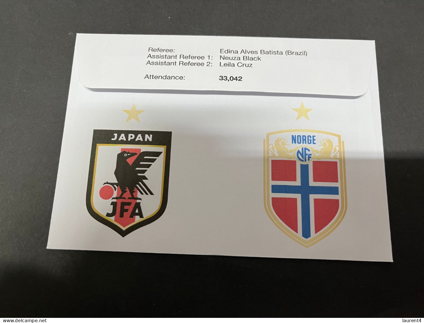 6-8-2023 (1 T 37) FIFA Women's Football World Cup Match 50 (stamp + $ 2.00 Coin) Japan (3) V Norway (1) - 2 Dollars
