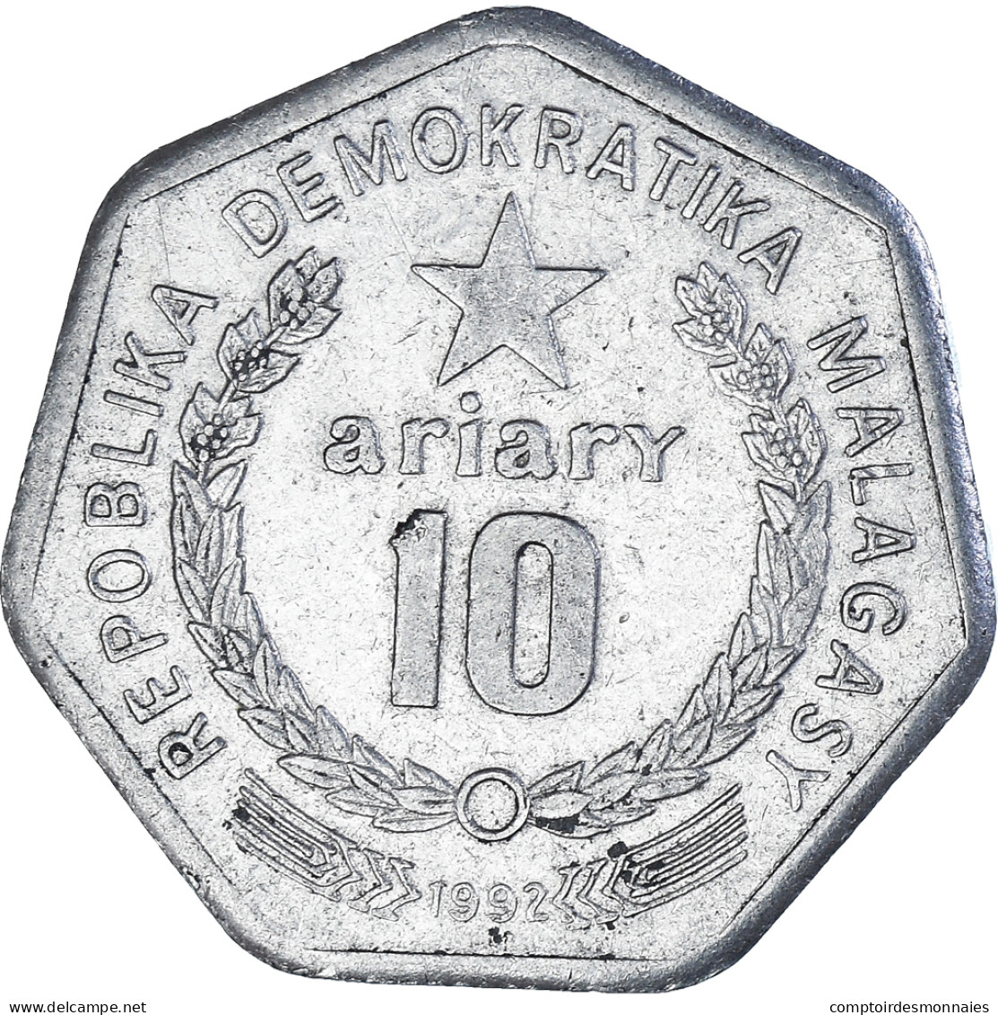 Monnaie, Madagascar, 10 Ariary, 1992 - Madagascar