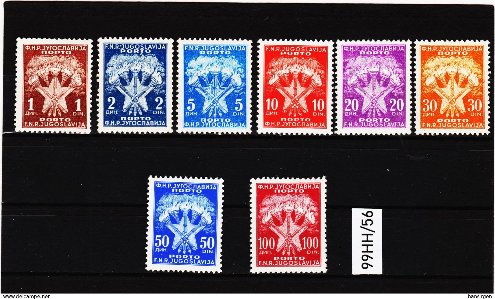 99HH/56 JUGOSLAWIEN PORTO 1951/52 MICHL NR. 100/07 ** Postfrisch SIEHE ABBILDUNG - Timbres-taxe