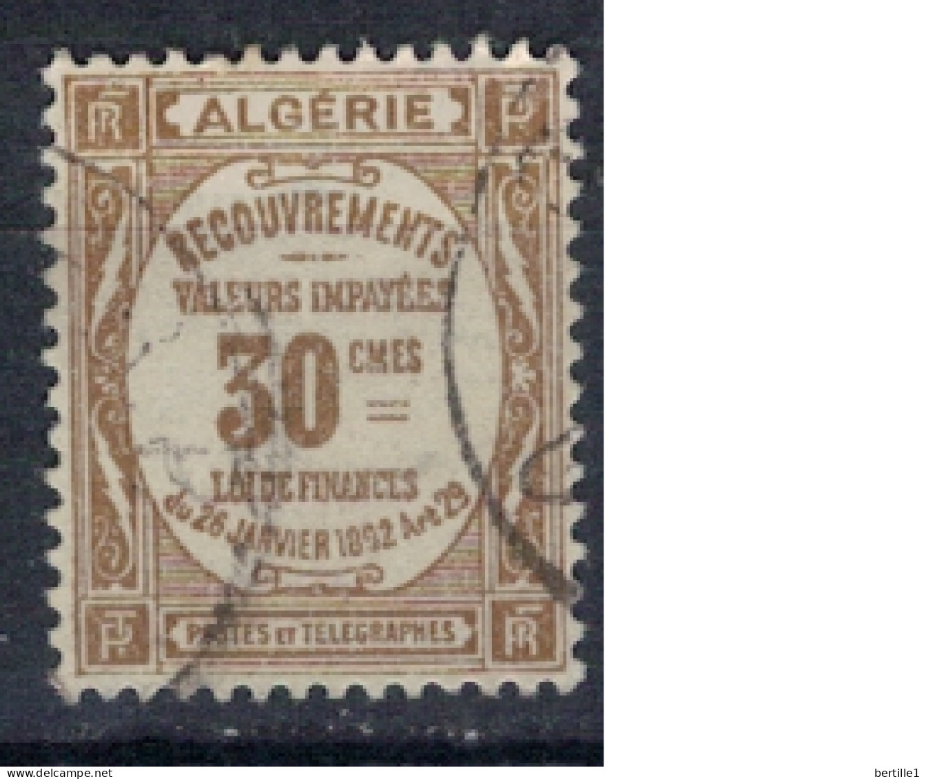 ALGERIE      N°  YVERT  TAXE  17  Oblitéré ( OB 11/47  ) - Timbres-taxe