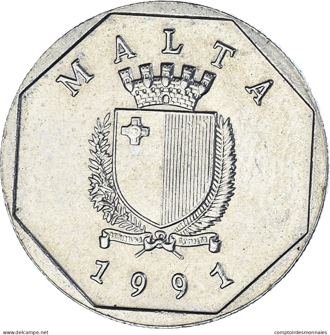 Monnaie, Malte, 5 Cents, 1991 - Malta