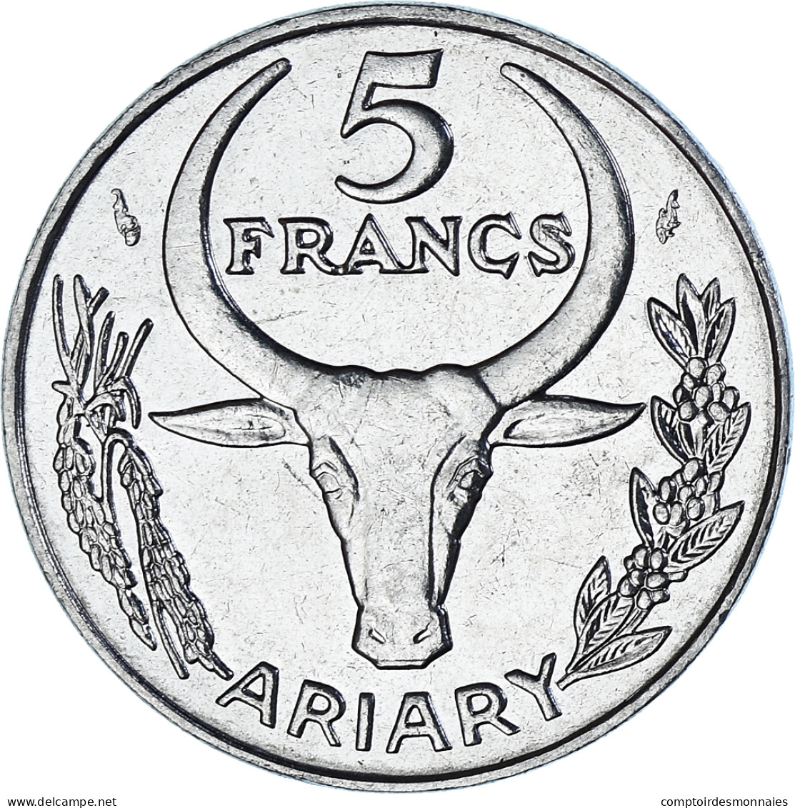 Monnaie, Madagascar, 5 Francs, Ariary, 1989 - Madagaskar