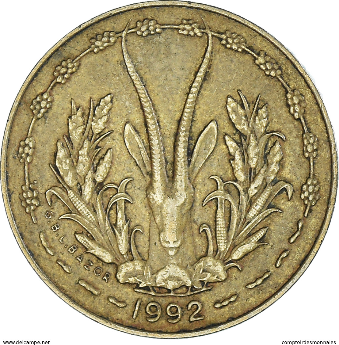 Monnaie, Communauté économique Des États De L'Afrique De L'Ouest, 5 Francs - Ivory Coast