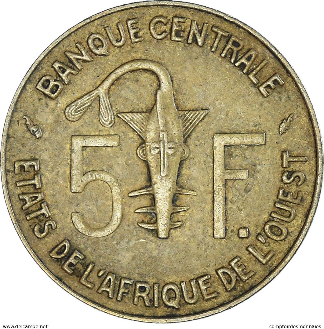 Monnaie, Communauté économique Des États De L'Afrique De L'Ouest, 5 Francs - Côte-d'Ivoire