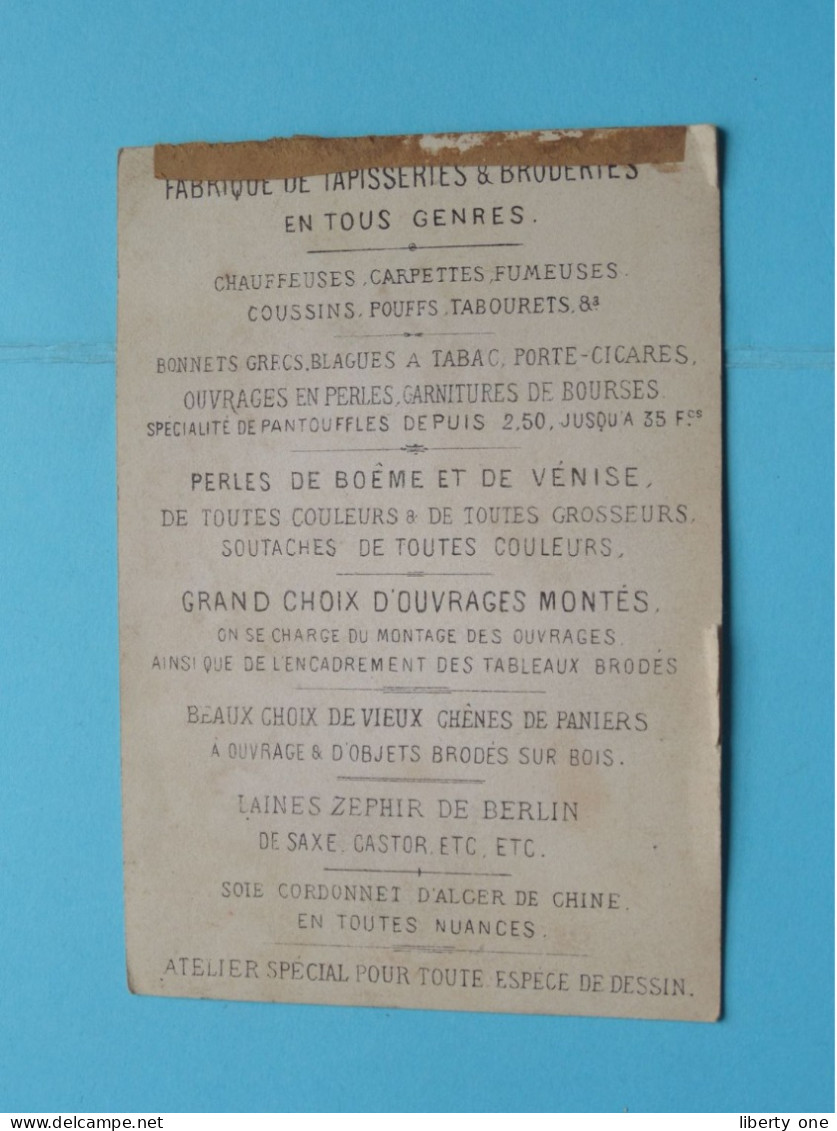 A LA VILLE DE BERLIN, Maison VLIEBERGH-MOLS Rue De La Madeleine 10 à BRUXELLES ( Voir Scans ) ( Format 11,5 X 8 Cm.) ! - Visiting Cards