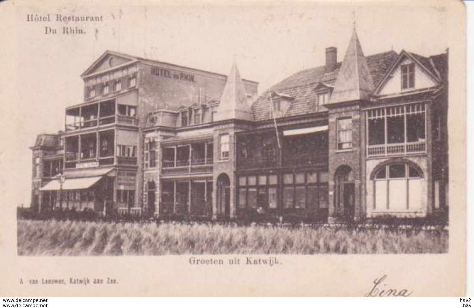 Katwijk Aan Zee Hotel De Rhin 1904  RY12374 - Katwijk (aan Zee)