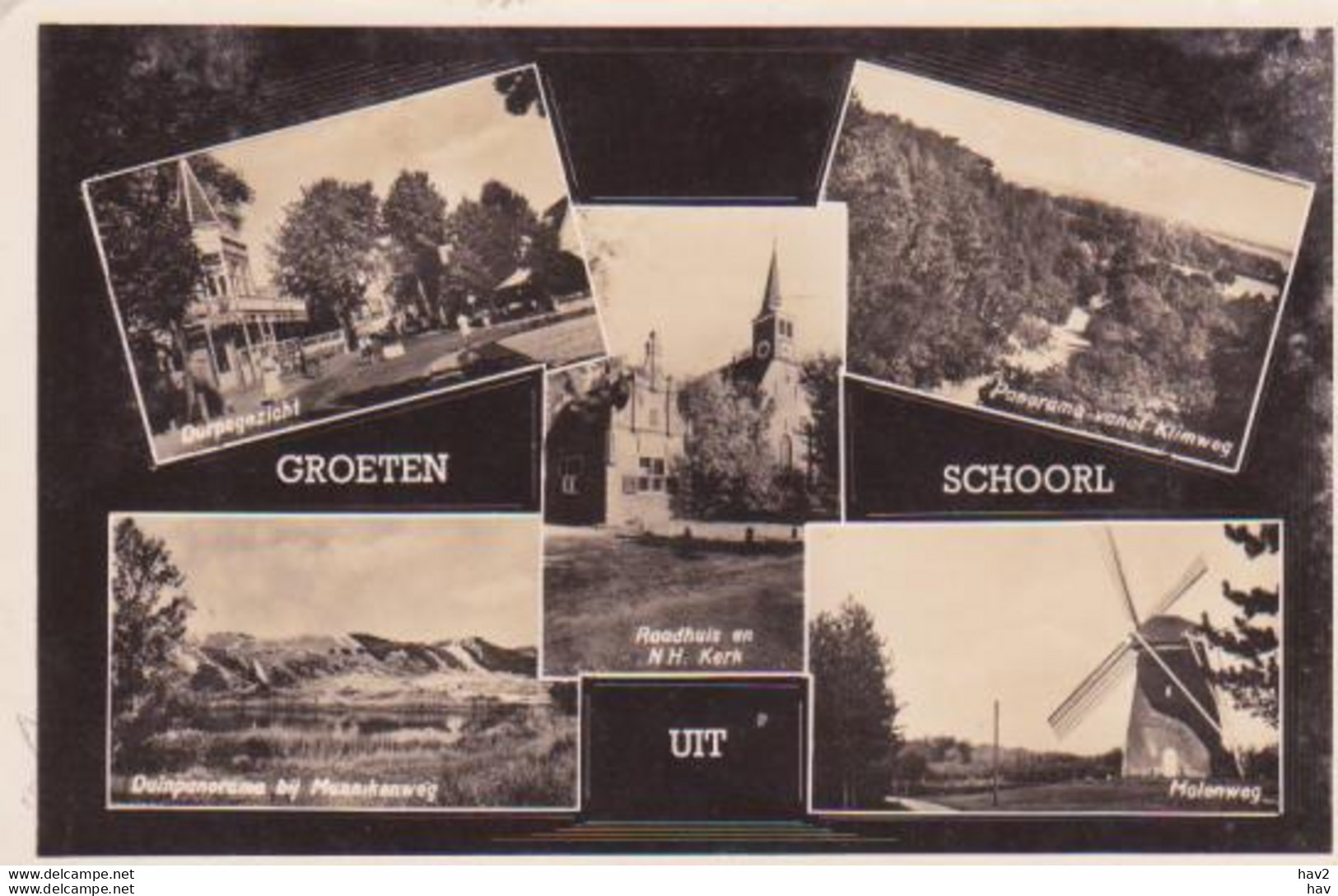 Schoorl 5-luik Met Molen 1959 RY14022 - Schoorl