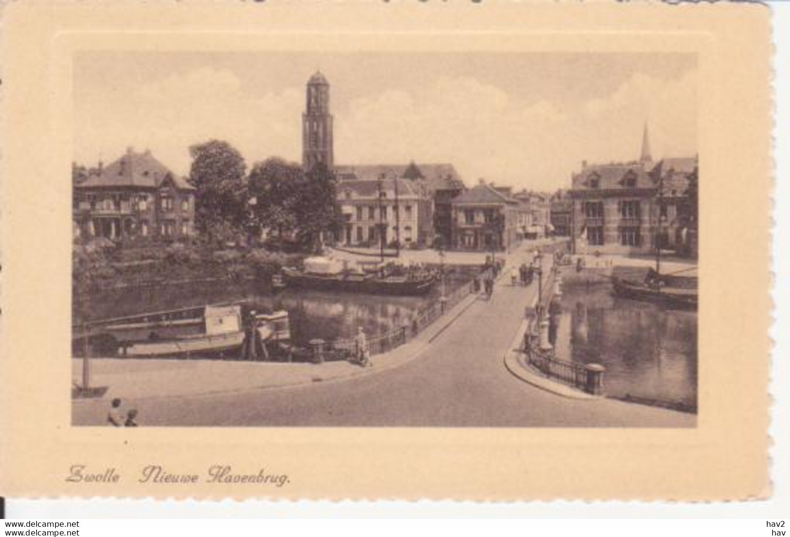 Zwolle 1939 Nieuwe Havenbrug Reliëfkaart  RY13251 - Zwolle